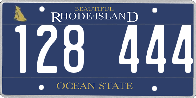 RI license plate 128444