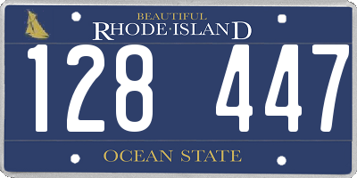 RI license plate 128447