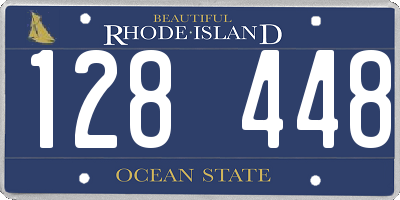 RI license plate 128448