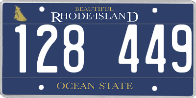 RI license plate 128449