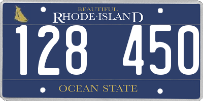 RI license plate 128450