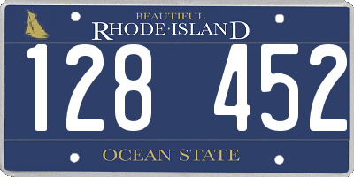 RI license plate 128452