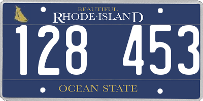 RI license plate 128453
