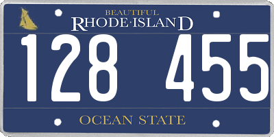 RI license plate 128455
