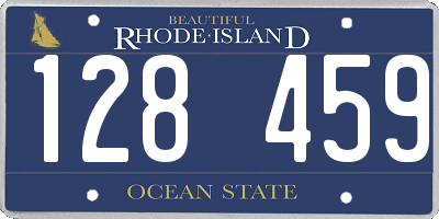 RI license plate 128459