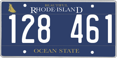 RI license plate 128461