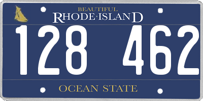 RI license plate 128462