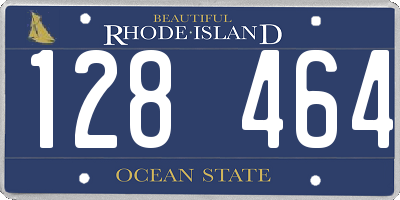 RI license plate 128464