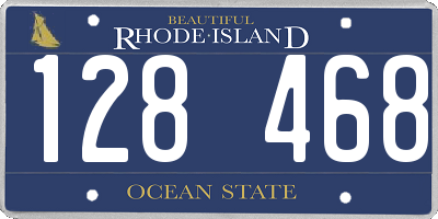 RI license plate 128468