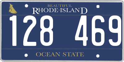 RI license plate 128469