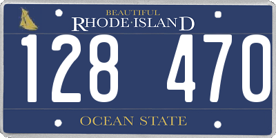 RI license plate 128470