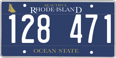 RI license plate 128471