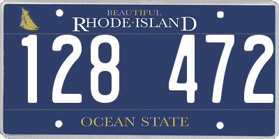 RI license plate 128472