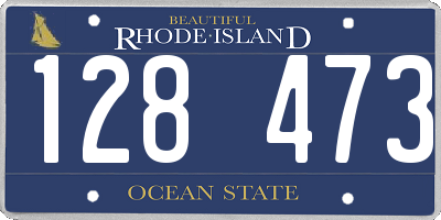 RI license plate 128473
