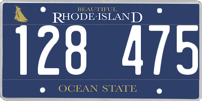 RI license plate 128475