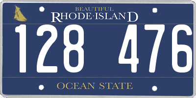 RI license plate 128476
