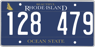 RI license plate 128479