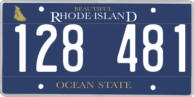 RI license plate 128481