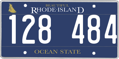 RI license plate 128484