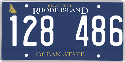 RI license plate 128486