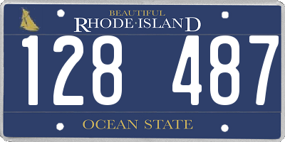 RI license plate 128487