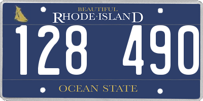 RI license plate 128490