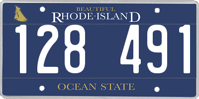 RI license plate 128491