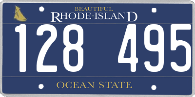 RI license plate 128495