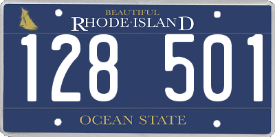 RI license plate 128501