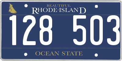 RI license plate 128503