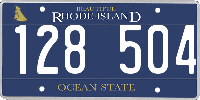 RI license plate 128504