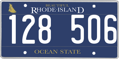 RI license plate 128506