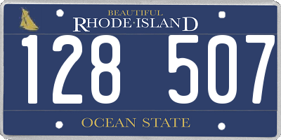 RI license plate 128507