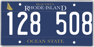 RI license plate 128508