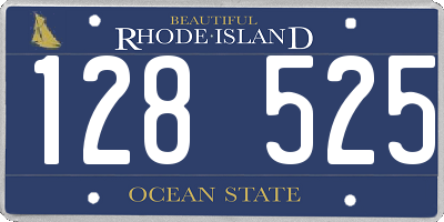 RI license plate 128525
