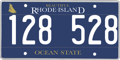 RI license plate 128528