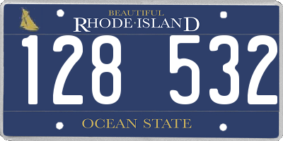 RI license plate 128532