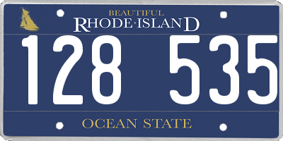 RI license plate 128535