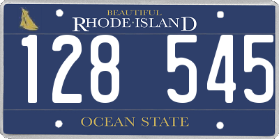 RI license plate 128545