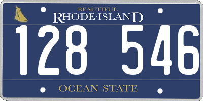 RI license plate 128546