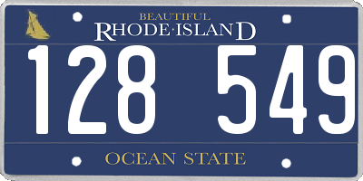 RI license plate 128549