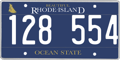 RI license plate 128554