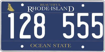 RI license plate 128555