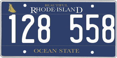 RI license plate 128558