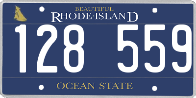 RI license plate 128559