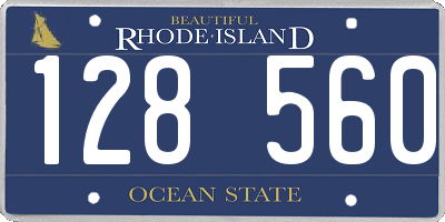 RI license plate 128560