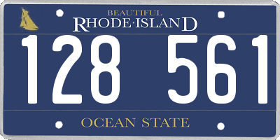 RI license plate 128561