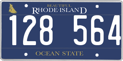 RI license plate 128564