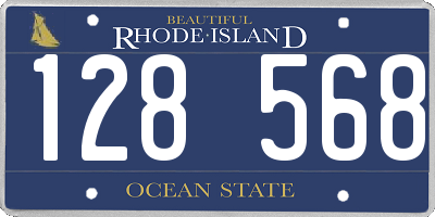 RI license plate 128568