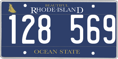 RI license plate 128569
